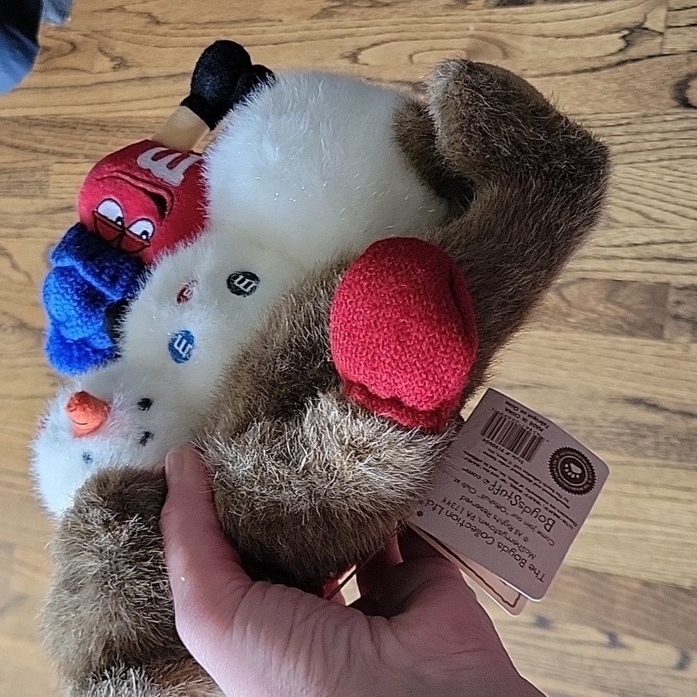 Rare Boyds Bears M&M Snowman Exclusive Brodie with Red & Green 10” Plush New - Picture 15 of 16